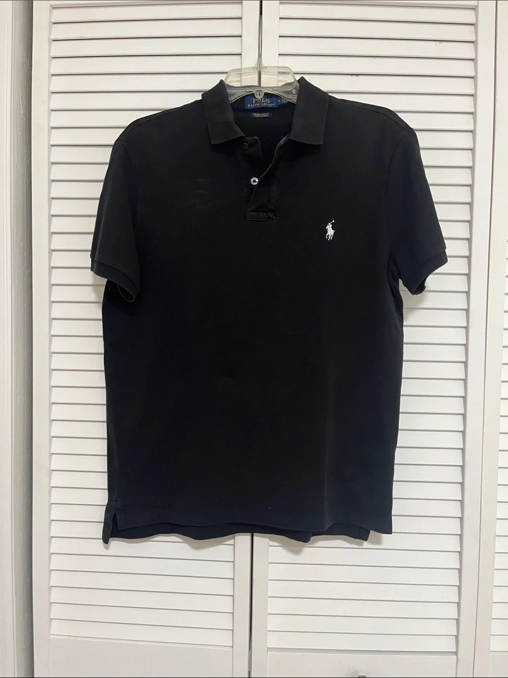 Polo by Ralph Lauren Black Short-Sleeve Polo with White Pony